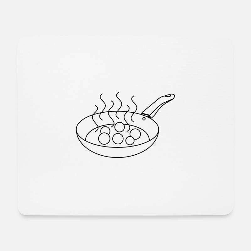 Boulettes - Tapis de souris (format paysage) - blanc