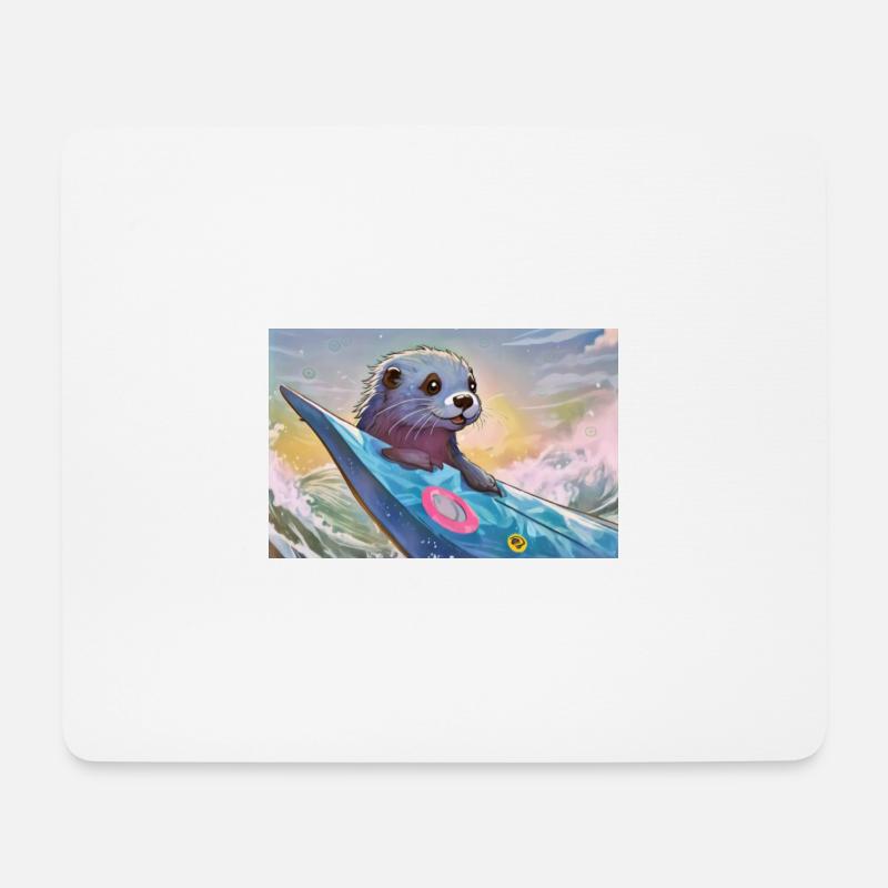 Surf Otti Blau - Mousepad (Querformat) - Weiß