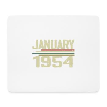 Janvier 1954 - Cadeau d’anniversaire Janvier 1954 - Tapis de souris (format paysage) - blanc - Devant