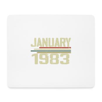 Januar 1983 - Geburtstagsgeschenk Januar 1983 - Mousepad (Querformat) - Weiß - Vorne