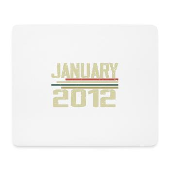 January 2012 - Birthday Gift January 2012 - Mouse Pad (horizontal) - white - Front
