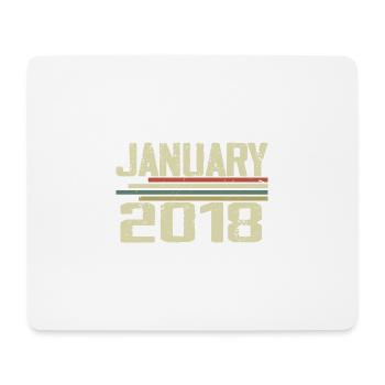 January 2018 - Birthday Gift January 2018 - Mouse Pad (horizontal) - white - Front