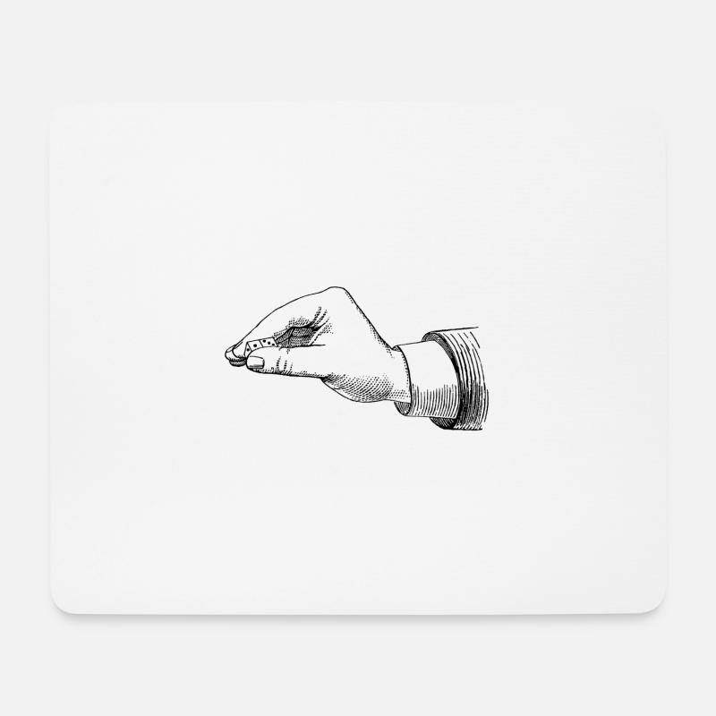 Hand with cube - Mouse Pad (horizontal) - white