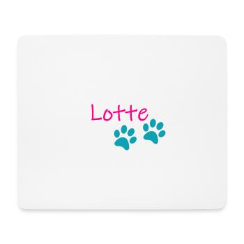 Lotte - Tapis de souris (format paysage) - blanc - Devant