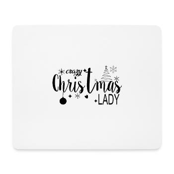 Noël fou Lady Weihnachten - Tapis de souris (format paysage) - blanc - Devant