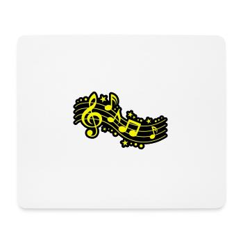 Music Notes Clef Music - Mouse Pad (horizontal) - white - Front
