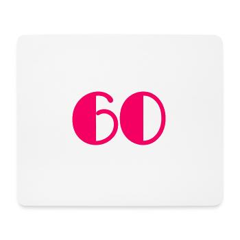 60 JAHRE. 60-JÄHRIGES JUBILÄUM. JUBILÄUM 60 JAHRE - Mousepad (Querformat) - Weiß - Vorne