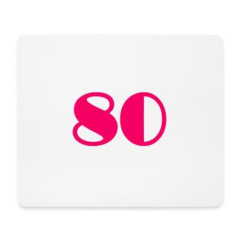 80. 80 ANS. 80e ANNIVERSAIRE. ANNIVERSAIRE 80 ANS. - Tapis de souris (format paysage) - blanc - Devant