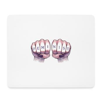 Feminist Fists - Mouse Pad (horizontal) - white - Front