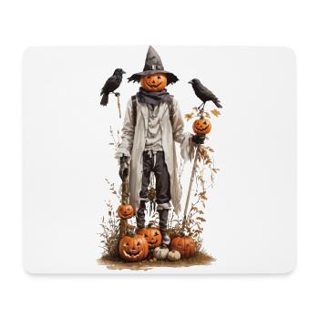 Halloween Vintage Scarecrow Pumpkin - Mouse Pad (horizontal) - white - Front
