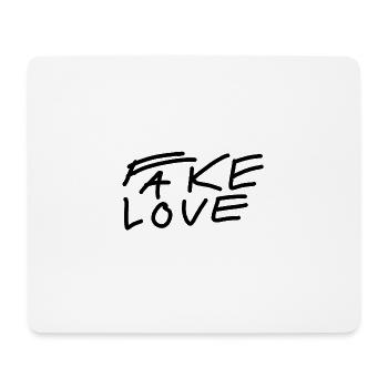 Fake Love - Mousepad (Querformat) - Weiß - Vorne