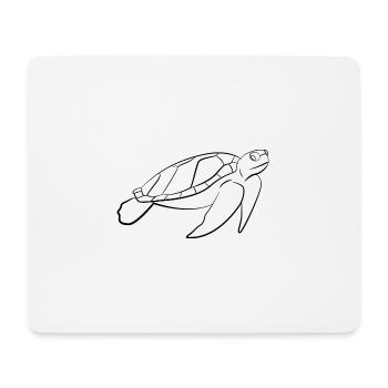 turtle - Mouse Pad (horizontal) - white - Front