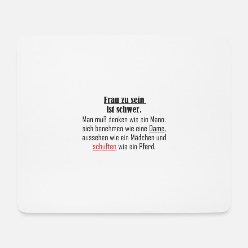 lustige Sprüche - Mousepad (Querformat) - Weiß