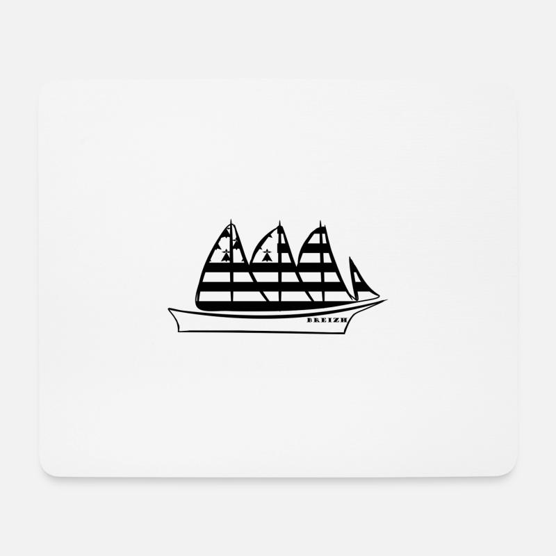 Breizh Schiff - Mousepad (Querformat) - Weiß