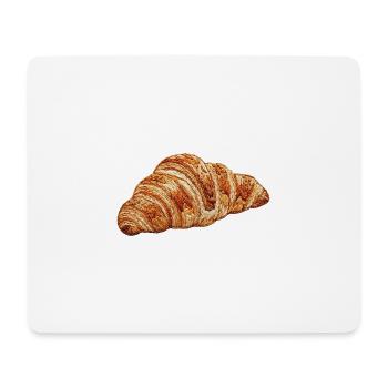 Croissant in embroidered look (printed) - Mouse Pad (horizontal) - white - Front