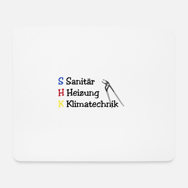 SHK Sanitär Heizung Klima - Mousepad (Querformat) - Weiß