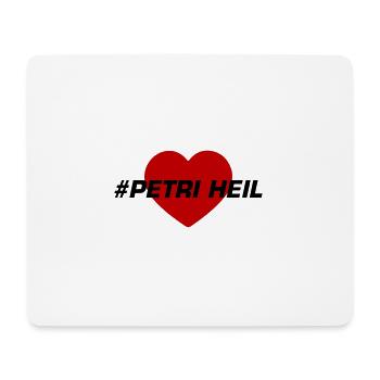 Petri Heil Herz Fischen - Mousepad (Querformat) - Weiß - Vorne