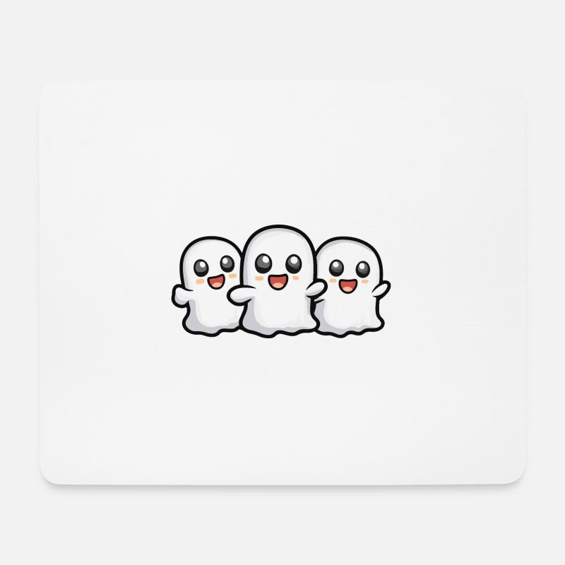 Geister Halloween Cartoon - Mousepad (Querformat) - Weiß