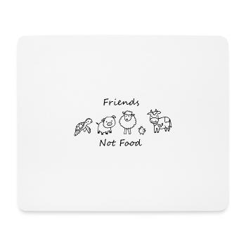 Amis pas nourriture / amis pas de nourriture / sauver des animaux - Tapis de souris (format paysage) - blanc - Devant