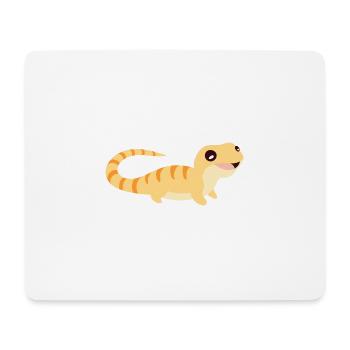 Lézard doux - Tapis de souris (format paysage) - blanc - Devant