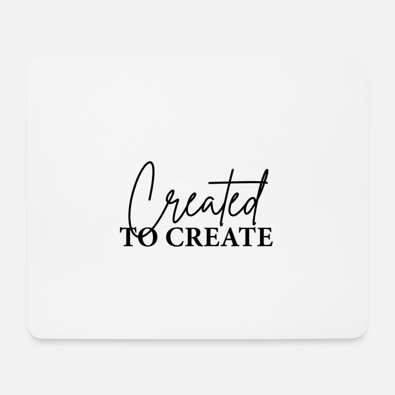 Created to create - Mousepad (Querformat) - Weiß