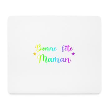 BONNE FÊTE MAMAN. MAMAN. FÊTE DES MÈRES. JE T'AIME - Tapis de souris (format paysage) - blanc - Devant