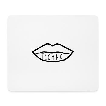 Techno - Mousepad (Querformat) - Weiß - Vorne