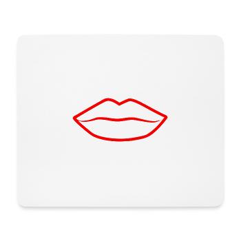 Rave-Lippen - Mousepad (Querformat) - Weiß - Vorne