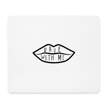 Rave avec moi - Tapis de souris (format paysage) - blanc - Devant