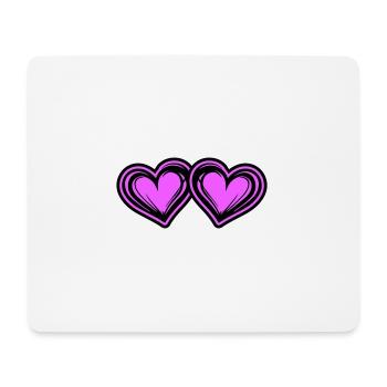 Herzen Symbol Ehe Liebe - Mousepad (Querformat) - Weiß - Vorne