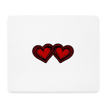 Herzen Symbol Ehe Liebe - Mousepad (Querformat) - Weiß - Vorne