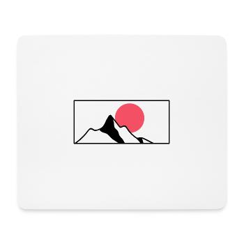 Soleil de montagne - Tapis de souris (format paysage) - blanc - Devant