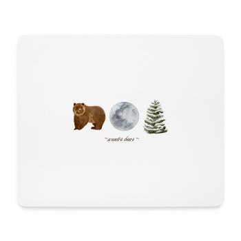 Winter Bear - Mouse Pad (horizontal) - white - Front