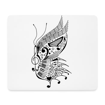 music butterfly 2 - Mouse Pad (horizontal) - white - Front