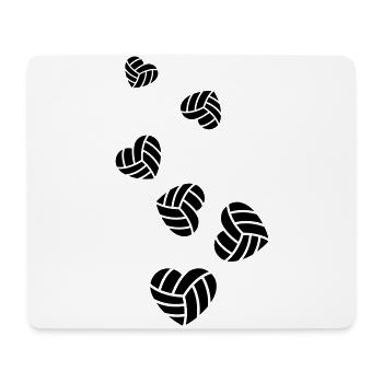Volleyball heart - Mouse Pad (horizontal) - white - Front
