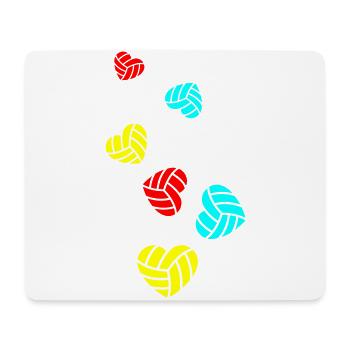 Volleyball heart - Mouse Pad (horizontal) - white - Front