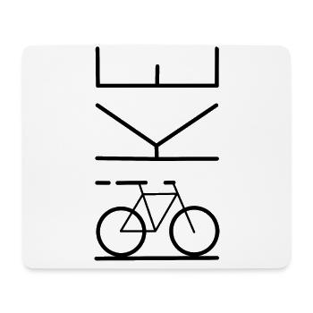 Bike bike biker - Mouse Pad (horizontal) - white - Front