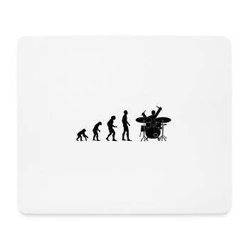 drummer evolution - Mouse Pad (horizontal) - white - Front