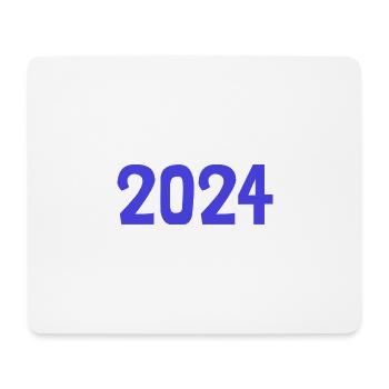 2024. FROHES NEUES JAHR. SILVESTER. NEUJAHR - Mousepad (Querformat) - Weiß - Vorne