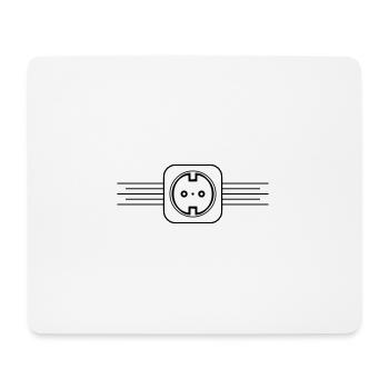 Steckdose Icon Strom - Mousepad (Querformat) - Weiß - Vorne