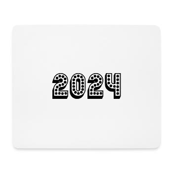 2024. YEAR. HAPPY NEW YEAR. NEW YEAR'S EVE - Mouse Pad (horizontal) - white - Front