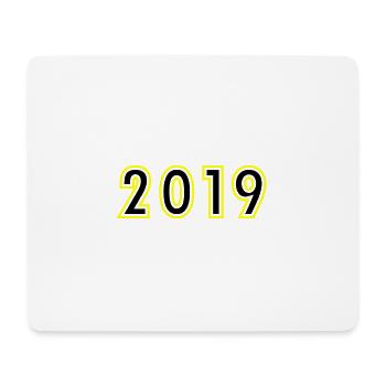 2019 Jahr Geburtstag - Mousepad (Querformat) - Weiß - Vorne