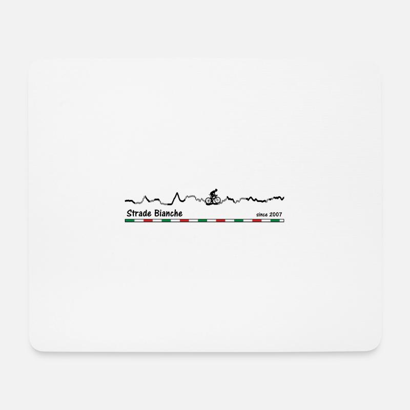 Strade Bianche - Mousepad (Querformat) - Weiß