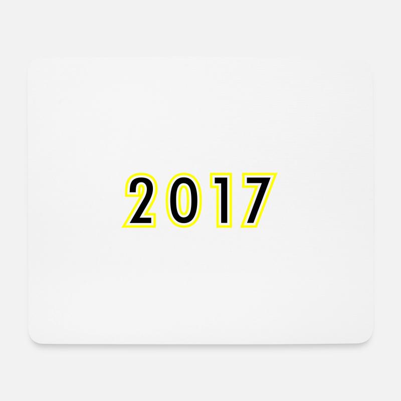 2017 Jahr Geburtstag - Mousepad (Querformat) - Weiß