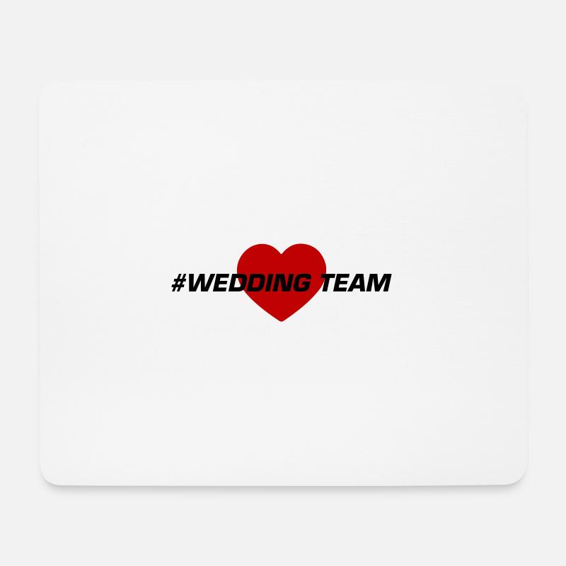 Hochzeit Team Herz - Mousepad (Querformat) - Weiß