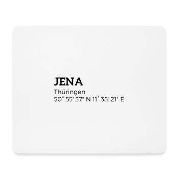 Jena⁠ Thüringen Koordinaten - Mousepad (Querformat) - Weiß - Vorne