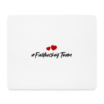 fieldhockey team herz - Mousepad (Querformat) - Weiß - Vorne