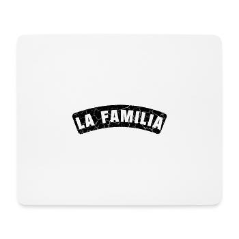 La Familia Design en noir - Tapis de souris (format paysage) - blanc - Devant