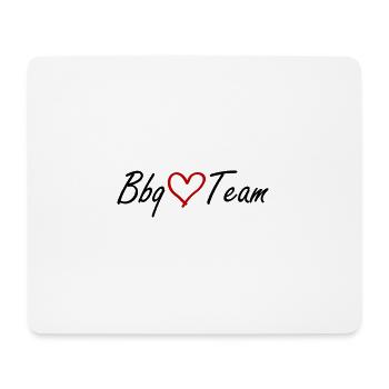 BBQ Grill Team Heart - Mouse Pad (horizontal) - white - Front