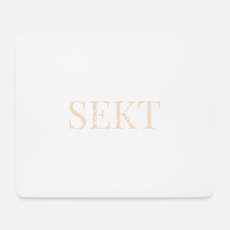 Sektfreundin cremefarben und weiß - Mousepad (Querformat) - Weiß